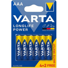 Varta Longlife Power AAA 4+2 бр. Усилени Алкални