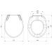 Пластмасова тоалетна седалка Магнолия със забавено затваряне