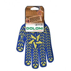 Ръкавици трикотажни работни сини с PVC Долони Зирка