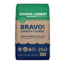 Цимент BRAVO CEM - CEM II/B-LL 42,5 N/ Bags 25kg/